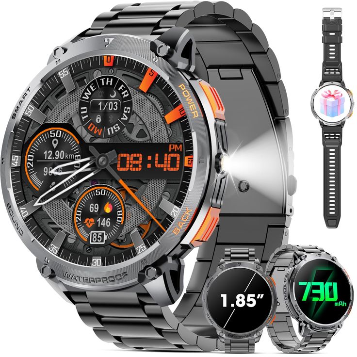 Reloj inteligente AK59 AMOLED para hombre