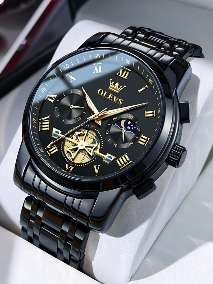 OLEVS Reloj de lujo Oringinal Moda Hombre de negocios Relojes de pulsera de cuarzo Acero inoxidable Reloj para Hombre
