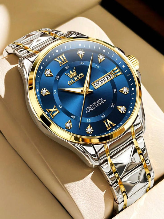 OLEVS 5885 Relojes de lujo Relojes de pulsera Relojes luminosos para hombres Reloj de cuarzo Reloj masculino Acero inoxidable China
